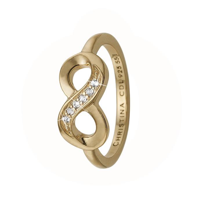 Christina Jewelry & Watches - Eternity Ring - forgyldt sølv 800-2.20.B
