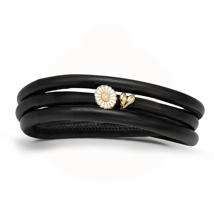 Christina Jewelry & Watches - Kamapgne armbånd - læder m/forgyldt charm 605-TOPAZ-G