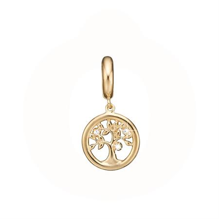 Christina Jewelry & Watches - Topaz Tree Of Life Charm - forgyldt sølv 610-G78