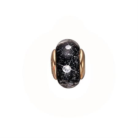 Christina Jewelry & Watches - Black Topaz Globe Charm - forgyldt sølv 623-G166