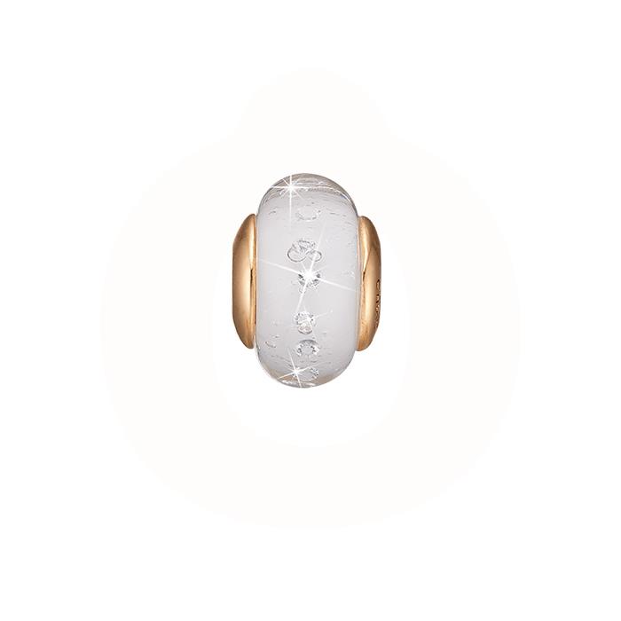Christina Jewelry & Watches - White Topaz Globe Charm - forgyldt sølv 623-G170