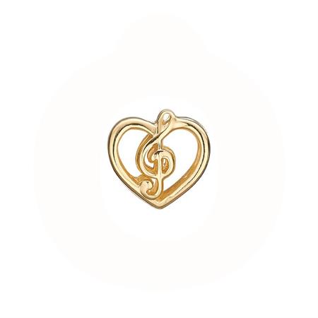 Christina Jewelry & Watches - Music Love Charm - forgyldt sølv 623-G188