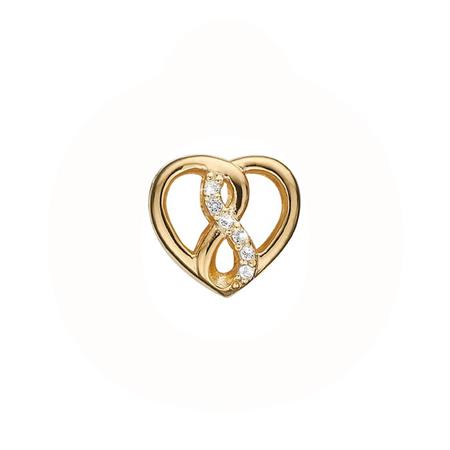 Christina Jewelry & Watches -  Eternity Heart Charm - forgyldt sølv 623-G190