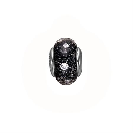 Christina Jewelry & Watches - Black Topaz Globe Charm - sterlingsølv 623-S166