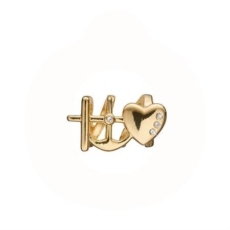Christina Jewelry & Watches - Faith, Hope & Love Charm - forgyldt sølv 630-G174