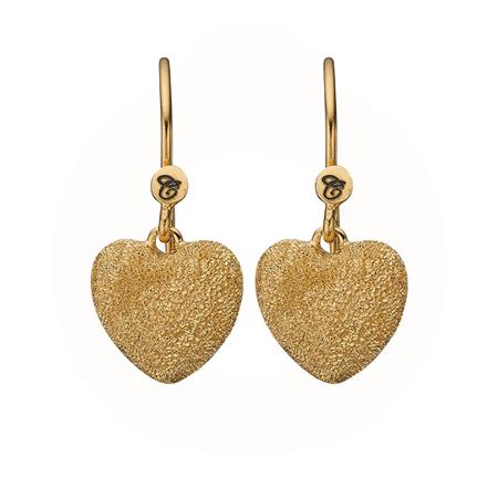 Christina Jewelry & Watches - Happy Hearts ørehængere - forgyldt sølv 670-G28