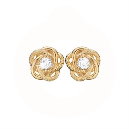 Christina Jewelry & Watches - Knot ørestikker - forgyldt sølv 671-G63