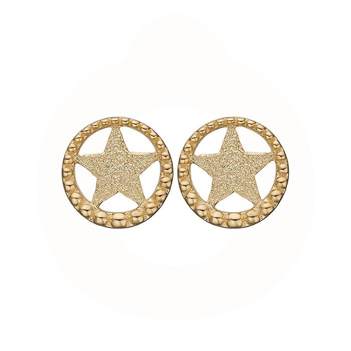 Christina Jewelry & Watches - Star In A Circle ørestikker - forgyldt sølv 671-G67