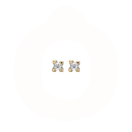 Christina Jewelry & Watches - ørestikker 0,20 karat - forgyldt sølv 671-G77