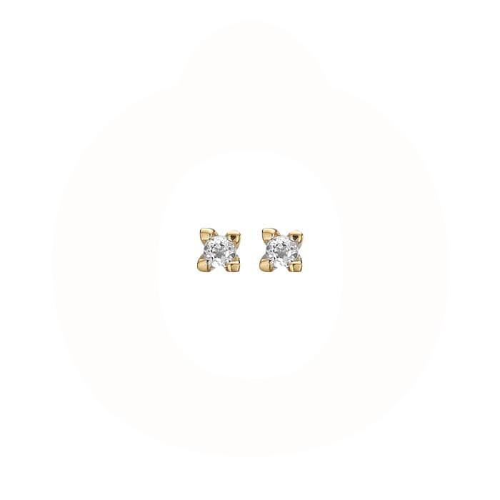 Christina Jewelry & Watches - ørestikker 0,20 karat - forgyldt sølv 671-G77