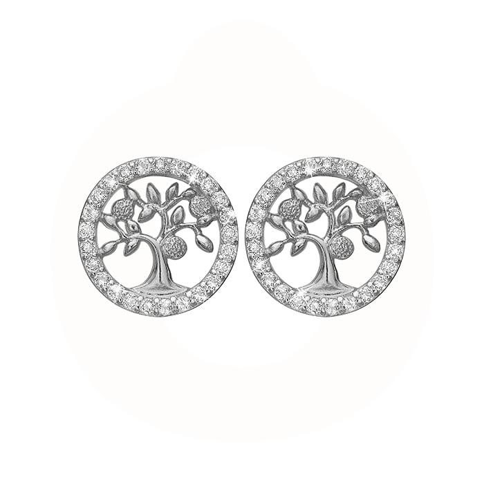 Christina Jewelry & Watches - Topaz Tree Of Life ørestikker - sølv 671-S59