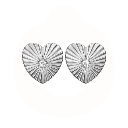 Christina Jewelry & Watches - Sunshine Heart ørestikker - sølv 671-S68