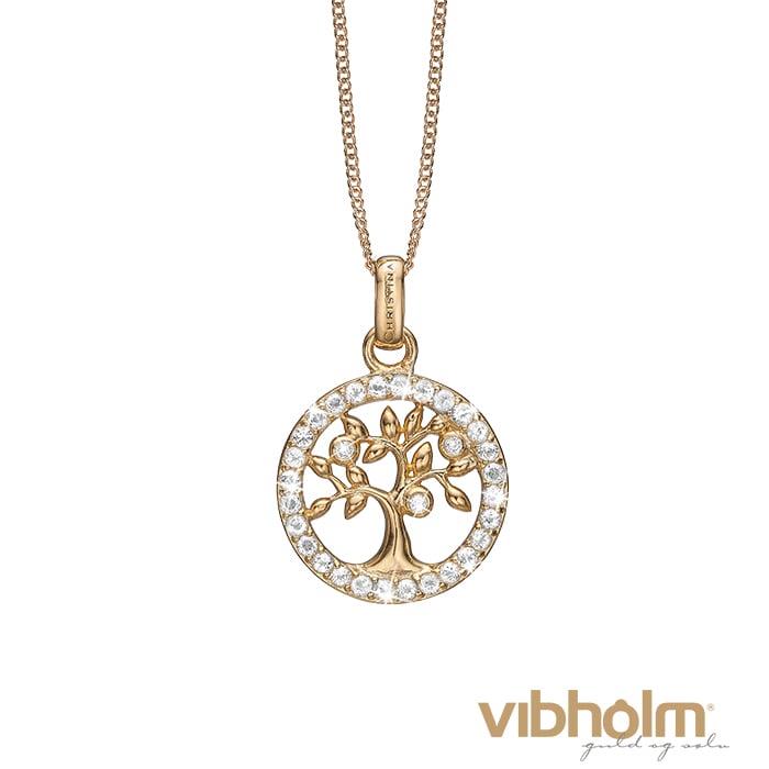 Christina Jewelry & Watches - Topaz Tree Of Life Vedhæng - forgyldt sølv 680-G54