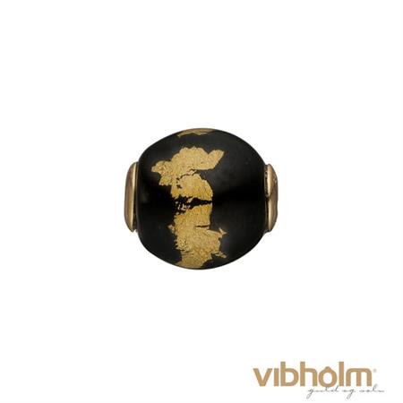 Christina Jewelry Connections Golden Black Globe - Lås - forgyldt sølv 681-G13