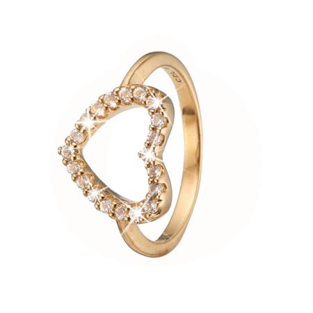 Christina Jewelry & Watches - Topaz Heart Ring - forgyldt sølv 800-3.21.B