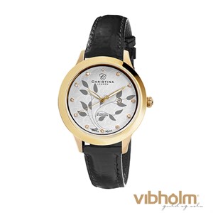 Christina Collect ur i guldbelagt stål med hvid skive og schweizisk urværk. 305GWBL