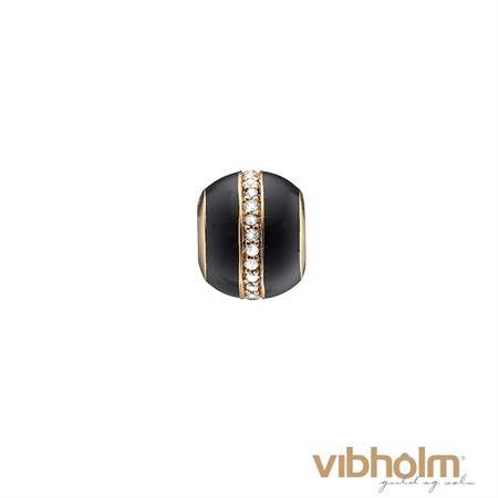 Christina Jewelry & Watches - Black Magic Charm i forgyldt sølv 623-G105BLACK