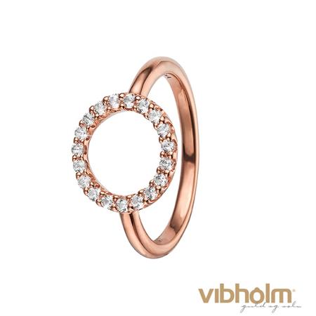 Christina Jewelry & Watches Topaz Circle ring i rosaforgyldt sølv 800-3.20.C