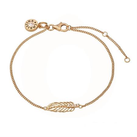 Christina Jewelry & Watches - Feather Armbånd i forgyldt sølv 601-G04