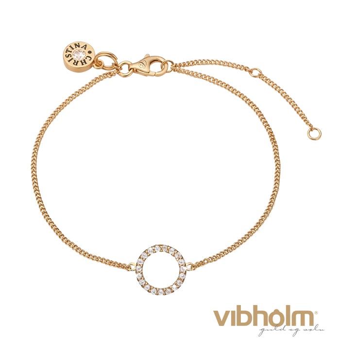 Christina Jewelry & Watches - Sparkling Circle Armbånd i forgyldt sølv 601-G06