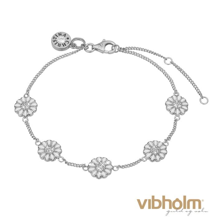 Christina Jewelry & Watches - 5 Marguerites Armbånd i sølv 601-S02