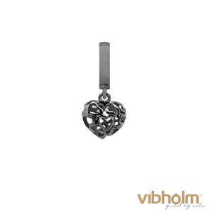 Christina Jewelry & Watches - Heart Beat Love Charm - ruthineret sølv 610-B25