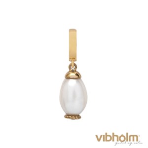 Christina Jewelry & Watches - Pearl Drop - forgyldt sølv 610-G08White