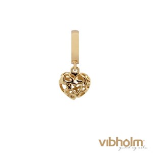 Christina Jewelry & Watches - Heart Beat Love Charm - forgyldt sølv 610-G25