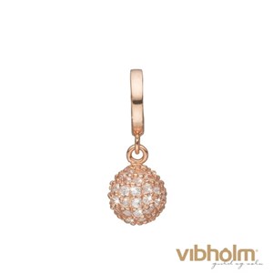 Christina Jewelry & Watches - Sparkling World Charm - rosaforgyldt sølv 610-R60