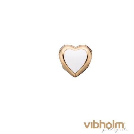 Christina Jewelry & Watches - Big Enamel Heart Charm i forgyldt sølv 623-G14