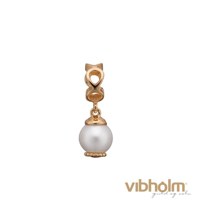 Christina Jewelry & Watches - Moving Pearl Charm i forgyldt sølv 623-G95