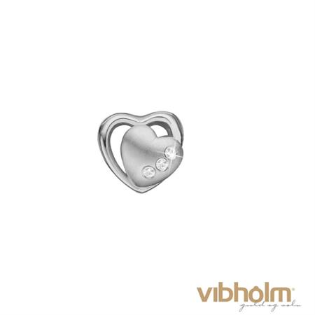 Christina Jewelry & Watches - 2 Hearts Charm i sterlingsølv 623-S05
