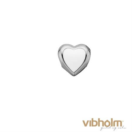 Christina Jewelry & Watches - Big Enamel Heart Charm i sterlingsølv 623-S14