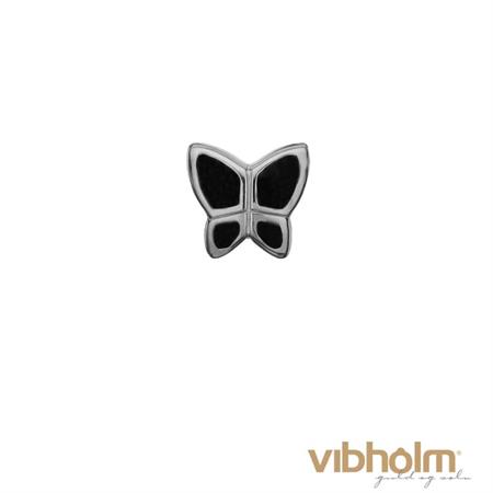 Christina Jewelry & Watches - Butterfly Black Charm i sterlingsølv 623-S41-black