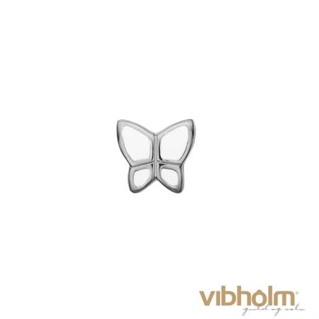Christina Jewelry & Watches - Butterfly White Charm i sterlingsølv 623-S41-white