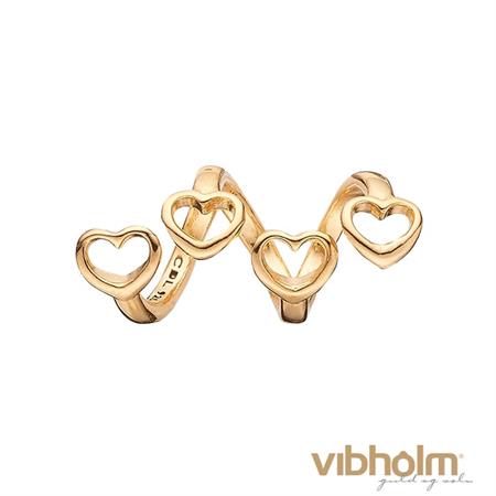 Christina Jewelry & Watches - Family Hearts Charm - forgyldt sølv 630-G91