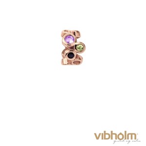 Christina Jewelry & Watches - Multi Gemstones Charm - rosaforgyldt sølv 630-R08Multi