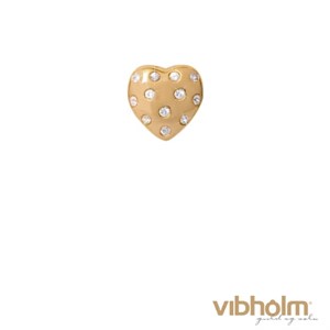 Christina Jewelry & Watches - Heart Of Love Charm - forgyldt sølv 650-G12White