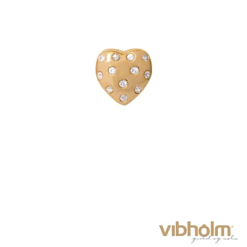 Christina Jewelry & Watches - Heart Of Love Charm - forgyldt sølv 650-G12White