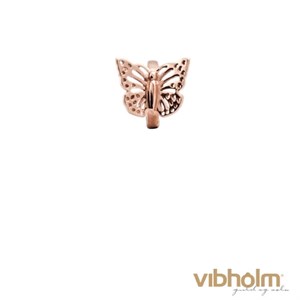 Christina Jewelry & Watches - Butterfly Charm - rosaforgyldt sølv 650-R18