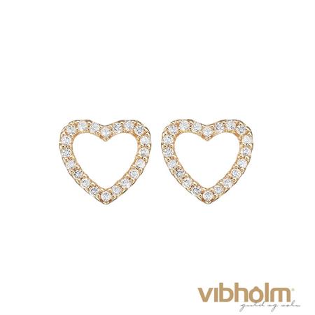 Christina Jewelry & Watches Topaz Sparkling Hearts ørestikker i forgyldt sølv 671-G46