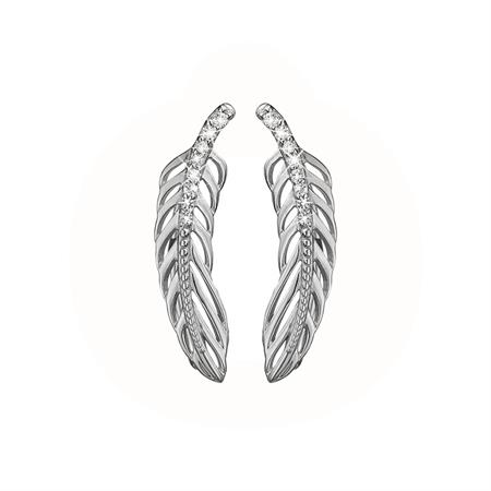 Christina Jewelry & Watches Topaz Feather øreringe i sølv 672-S07