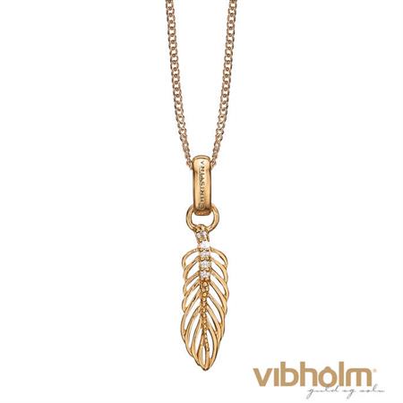 Christina Jewelry & Watches Feather halskæde i forgyldt sølv 680-G12