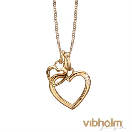 Christina Jewelry & Watches Open Mother Hearts halskæde i forgyldt sølv 680-G13