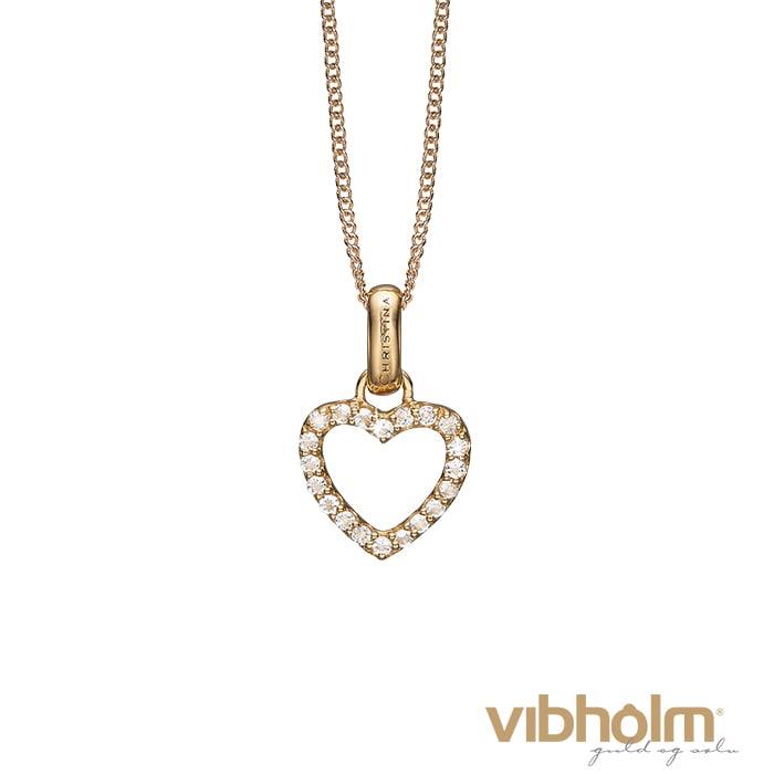 Christina Jewelry & Watches - Topaz Heart Vedhæng i forgyldt sølv 680-G35