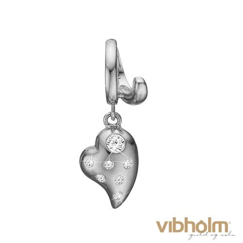 Christina Jewelry & Watches Heart Of Dreams Charm i 14 karat hvidguld 691-WG03