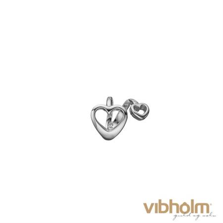 Christina Jewelry & Watches Heartfelt Charm i 14 karat hvidguld 693-WG04