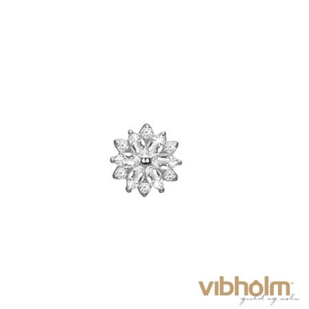 Christina Jewelry & Watches Flower Love Charm i 14 karat hvidguld 693-WG12