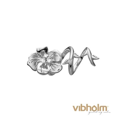 Christina Jewelry & Watches Diamond Flower Charm i 14 karat hvidguld 693-WG14