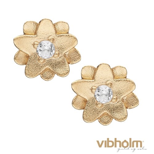 Christina Jewelry & Watches Topaz Flowers Ørestikker i forgyldt sølv med to topaser 671-G17